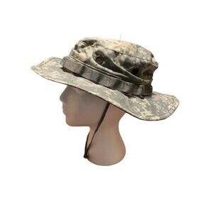 US Army Sekri Boonie Hat Size 7 1/8 Green and tan universal camo Hot weather